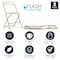 Flash Furniture Hercules Series Plastic Folding Chair Beige - 2 LB Weight Capacity Comfortable Event Chair-Lightweight Folding Chair, PK2 2-LE-L-3-BEIGE-GG - alternate 4